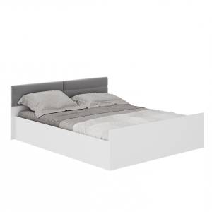 Кровать БТС МЕБЕЛЬ Фьюжн КР-18 Н00144614 белый с проложками 160x200