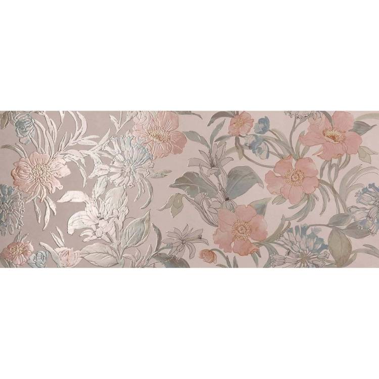 Керамическая плитка FAP Ceramiche Milano Mood fQDD Flower Cipria Rt 50x120