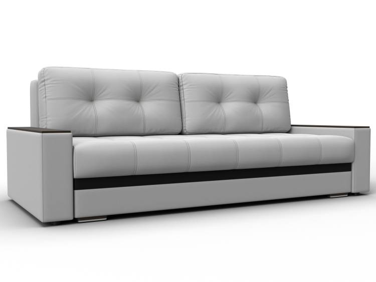 Диван прямой с декором Лига Диванов Лига-096 133431 Черный;Белый