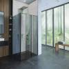 Боковая стенка Alex Baitler SG74B90 профиль черный, стекло тонированное, 90x200 фото 2