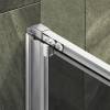 Душевая дверь в нишу MaybahGlass MGD-1290-5 профиль хром матовый, стекло графит матовый, 180x195 фото 3
