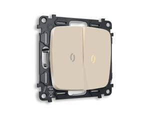 Комплект механизма 2-клавишного выключателя Ambrella Volt Omega MO324010