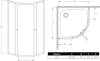 Душевой уголок Radaway Classic A 90x185 прозрачное стекло фото 5
