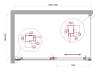 Душевой уголок BelBagno LUCE-AH-1-130/80-C-Cr профиль хром, стекло прозрачное, 130x80x195 фото 2