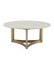 Стол журнальный Stool Group Кассия ECT-292-BRCGS-white 333-2 светлая керамика 90x90x40