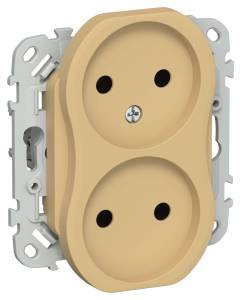 Розетка 2-местная IEK Flite FI-R20-10-K89 шамуа