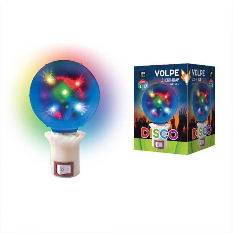 Светодиодный светильник-проектор Volpe Disko ULI-Q309 1,5W/RGB