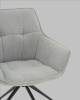 Кресло Stool Group Кимберли AV 344 W990/K08-K20PM-9005 серый, рогожка, замша, вращающееся фото 8