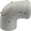 Конденсац. колено Stout угол 90 градусов DN60/100 м/п с инспекционным окном PP-FE