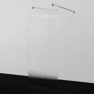 Душевая перегородка Wasserkraft Vechte (Фехте) 60W40GR-FL профиль графит, стекло рифленое, 120x200