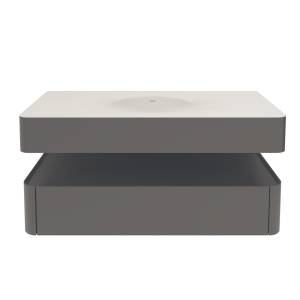 Тумба под раковину Vincea Caprise 1200 VMC-4CA120MG подвесная, серый матовый