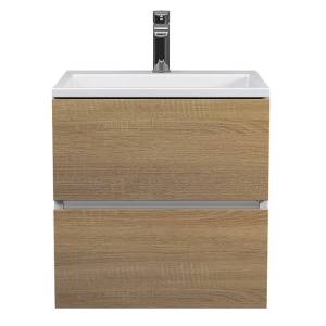 Тумба с раковиной Uperwood Barsa 29830205646 белая, дуб сонома, 50 см