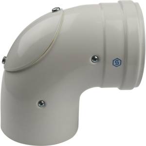 Конденсац. колено Stout угол 90 градусов DN60/100 м/п с инспекционным окном PP-FE