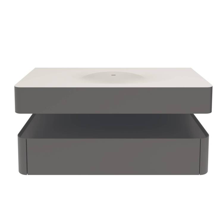 Тумба под раковину Vincea Caprise 1200 VMC-4CA120MG подвесная, серый матовый