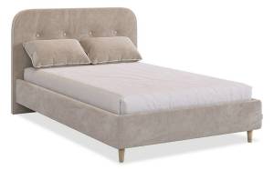 Кровать полутораспальная Mebelson Лео KM1.2-19.2765 латте/капучино