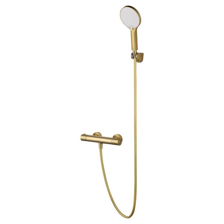 Смеситель для душа Wonzon & Woghand WW-B2065-A-BG термостатический, брашированное золото