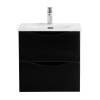 Тумба под раковину BelBagno MARINO-CER-MINI-500-2C-SO-NL-P подвесная, Nero Lucido, 49.6x39