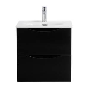 Тумба под раковину BelBagno MARINO-CER-MINI-500-2C-SO-NL-P подвесная, Nero Lucido, 49.6x39