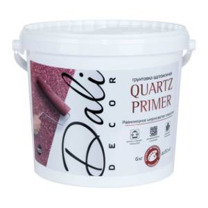 Грунтовка адгезионная Dali-Decor Quartz Primer акриловая белая 6 кг