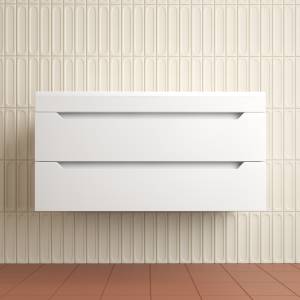 Тумба с раковиной Style Line Остин подвесная, белая, раковина серый шелк, 55x100x45