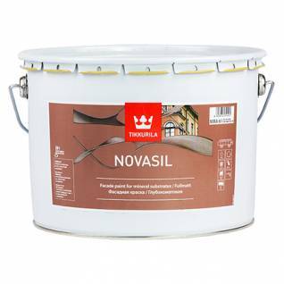 Краска силикономодифицированная Tikkurila Novasil глубокоматовая база C 9 л