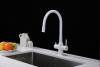 Смеситель для кухни Paulmark Salix Sa213419-WH с гибким изливом, белый матовый фото 5