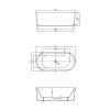 Акриловая ванна Vincea VBT-426-1700 1700x800x580, белый, слив-перелив в комплекте, хром фото 3