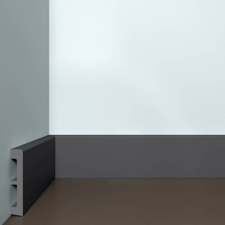 Плинтус напольный Bello Deco ПЛ 30 Темный графит 200x8x1.5
