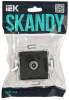 ТВ-розетка проходная IEK Skandy SK-A10-P-K53 графит фото 2