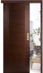 Раздвижная шпонированная дверь Belwooddoors Классика люкс глухая венге 600x2000