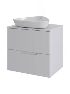 Тумба с раковиной Agger Свит SWE600ETWH-ST-7500W белая матовая, 60 см