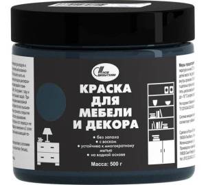 Краска для мебели и декора Новбытхим графитовая 0.5 кг
