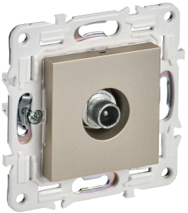 ТВ-розетка проходная IEK Skandy SK-A10-P-K37 шампань