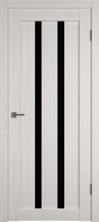 Межкомнатная дверь Владимирская Фабрика Дверей Atum 2 Bianco стекло Black Gloss 900x2000