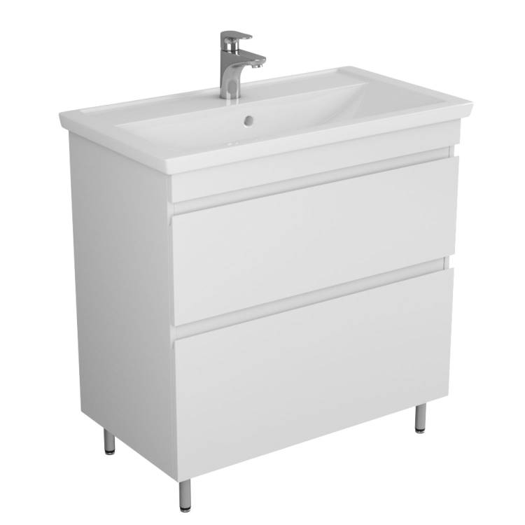 Тумба с раковиной Uncoria Арно 80 58002 белый глянец