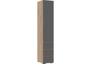 Шкаф Woodville Элла ПН 03 586707 серый графит 0162/дуб крафт золото