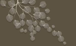 3D Фотообои Artegrafico «Утончённая ветвь в горчичном оттенке» PL-089 песок