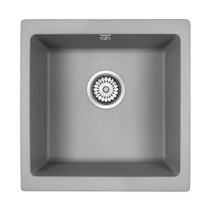 Мойка кухонная Paulmark Brilon PM104546-GRM серый металлик