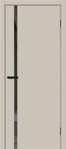 Межкомнатная дверь Остекленная Bravo Браво-0.40.П 169-1050 Полотоно Cream Silk, Стекло Mirox Grey 2000х600