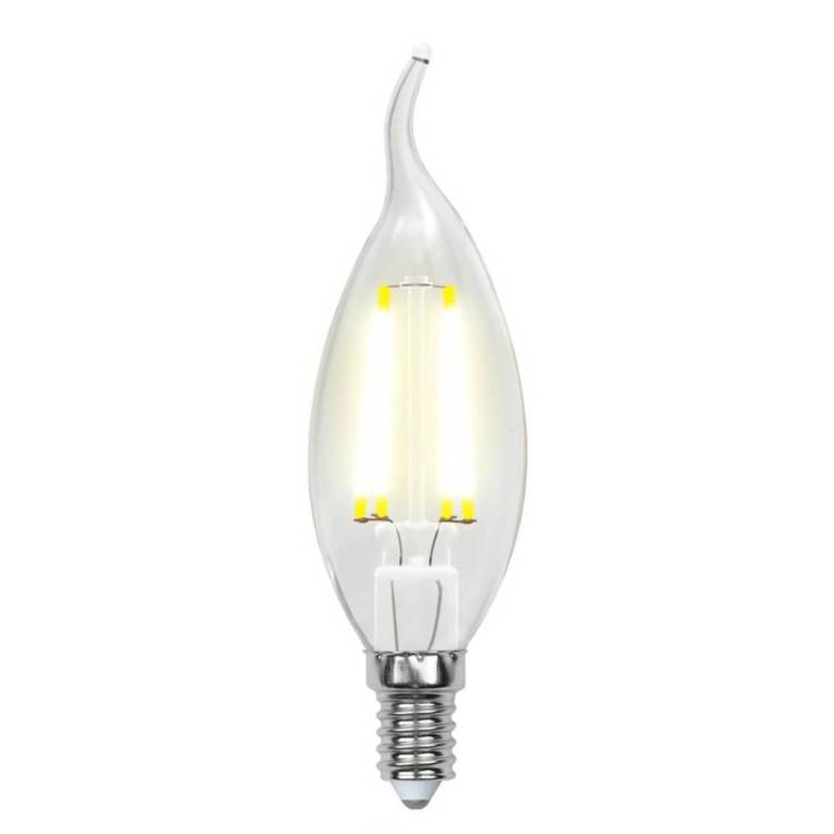 Лампа светодиодная филаментная Uniel Air C LED-CW35-6W/NW/E14/CL GLA01TR