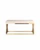Банкетка Stool Group Инсигния BENCH-011-TG-BG вельвет бежевый, сталь золото 99x45.5 фото 2
