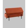 Банкетка-сундук Stool Group Болейн 20A544VF-BL-MOMO-10 с ящиком, велюр терракотовый, черные ножки 110x42 фото 6