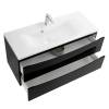 Тумба с раковиной Belbagno Marino MARINO-1100-2C-SO-NL-P 110x45x50 Nero Lucido подвесная с двумя выкатными ящиками фото 4
