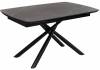 Стол Woodville Rivoli 493168 matt black marble sintered stone, black 140(200)x90x76