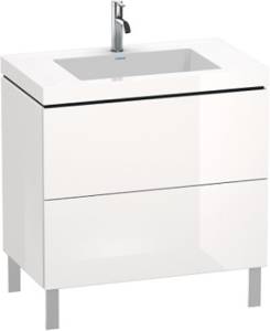 Тумба под раковину Duravit L-Cube 80, напольная, глянцевая белая