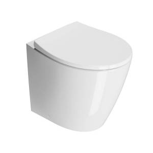 Унитаз приставной GSI Modo 981011 безободковый, с крышкой-сиденьем микролифт