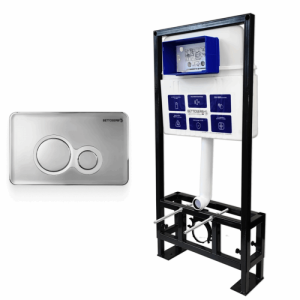 Система инсталляции для унитазов Bettoserb Sava Free Standing SFS40006465 клавиша смыва хром глянцевый, хром матовый