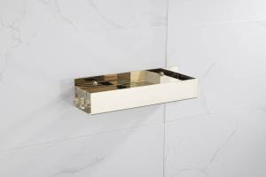 Полка Boheme Q 10965-G подвесная с двумя крючками gold