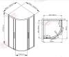 Душевой уголок AvaCan HC90MT профиль хром, стекло матовое, 90x90x195 фото 7