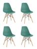 Набор из 4 стульев Stool Group Eames Style DSW Y801-V SEAT greyish green x4 серо-зеленый